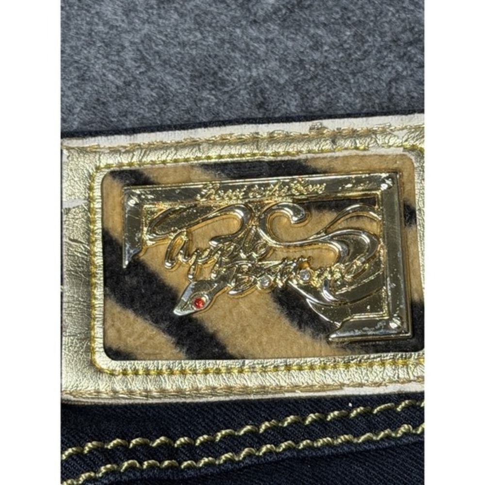 Apple‎ Bottom Boot Cut Jeans Women Size 7/8 Embroidered Pocket 90s/Y2k Vintage - Picture 12 of 13
